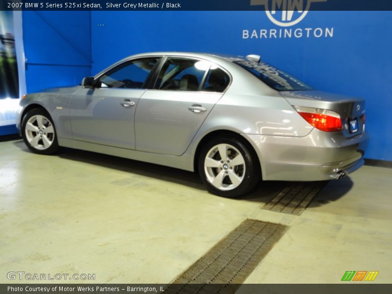 Silver Grey Metallic / Black 2007 BMW 5 Series 525xi Sedan