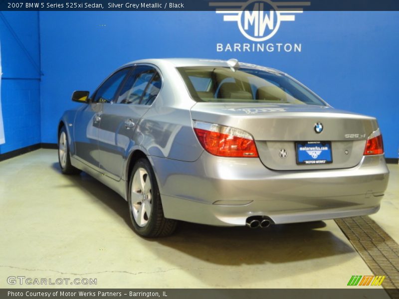 Silver Grey Metallic / Black 2007 BMW 5 Series 525xi Sedan