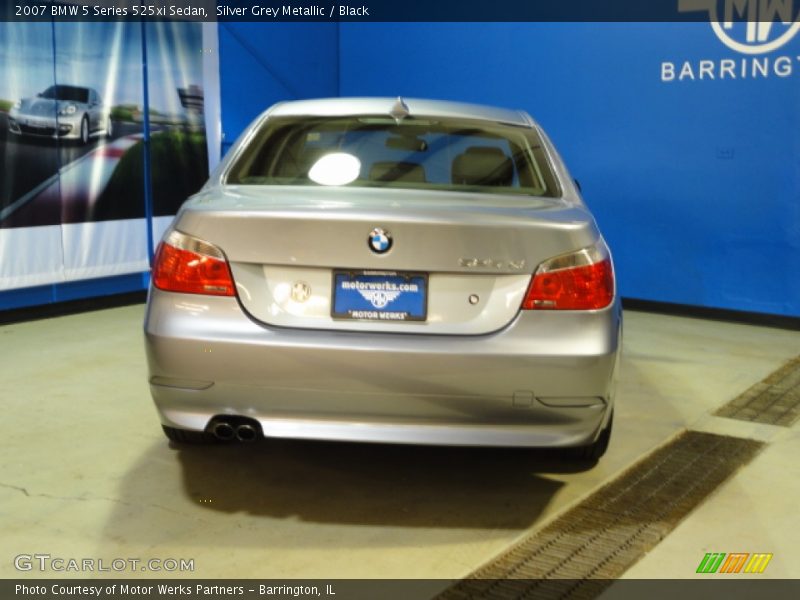 Silver Grey Metallic / Black 2007 BMW 5 Series 525xi Sedan