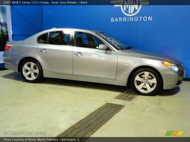 Silver Grey Metallic / Black 2007 BMW 5 Series 525xi Sedan