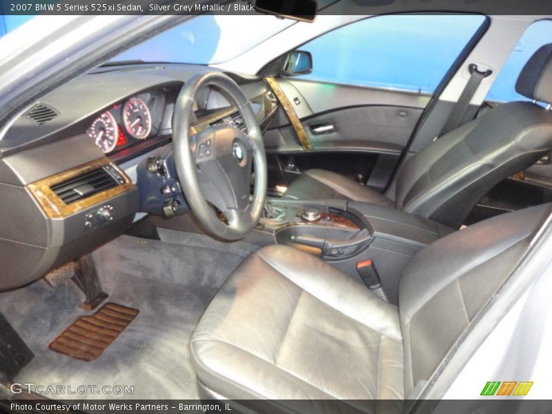 Silver Grey Metallic / Black 2007 BMW 5 Series 525xi Sedan