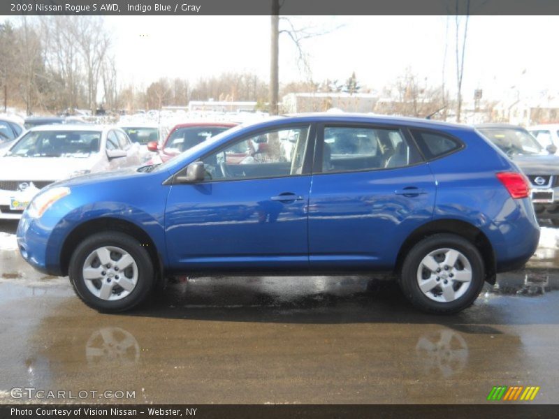 Indigo Blue / Gray 2009 Nissan Rogue S AWD