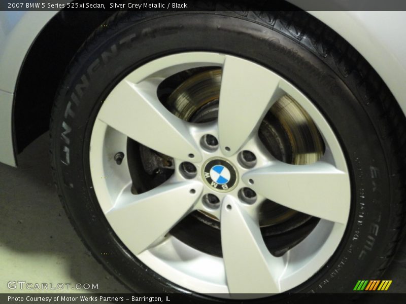 Silver Grey Metallic / Black 2007 BMW 5 Series 525xi Sedan