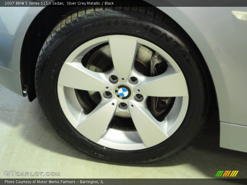 Silver Grey Metallic / Black 2007 BMW 5 Series 525xi Sedan