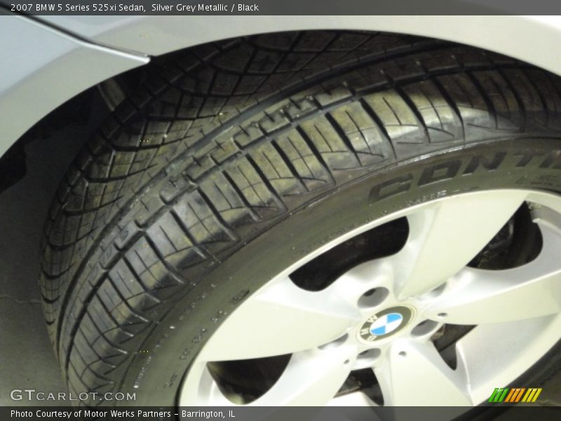 Silver Grey Metallic / Black 2007 BMW 5 Series 525xi Sedan