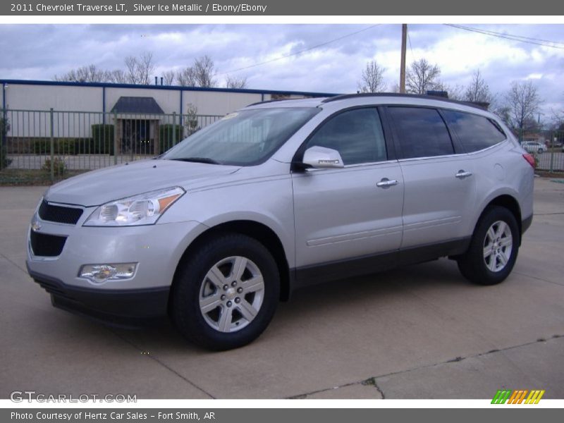 Silver Ice Metallic / Ebony/Ebony 2011 Chevrolet Traverse LT