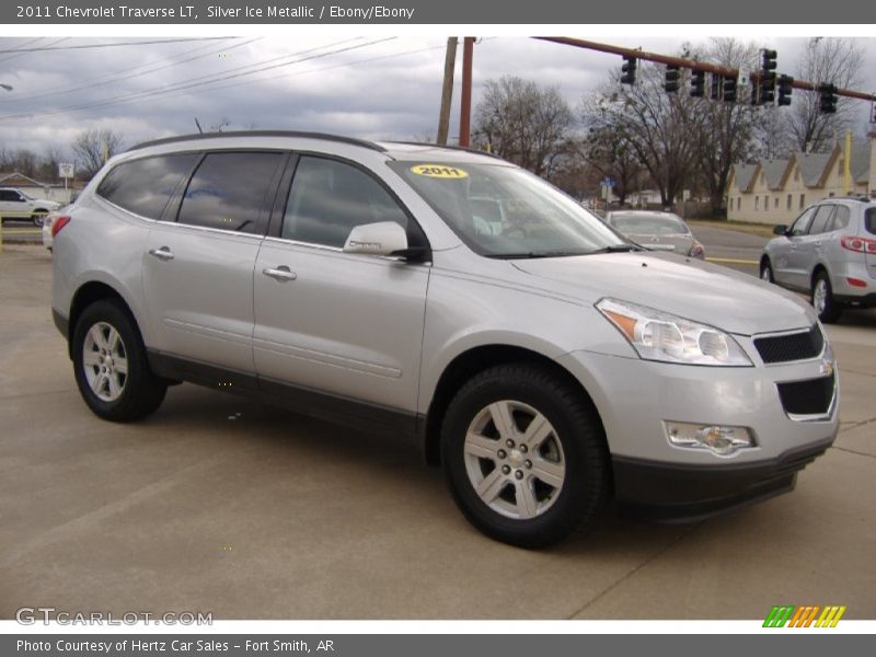 Silver Ice Metallic / Ebony/Ebony 2011 Chevrolet Traverse LT
