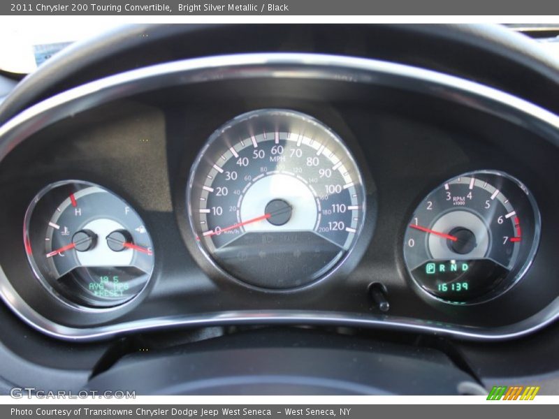 Bright Silver Metallic / Black 2011 Chrysler 200 Touring Convertible
