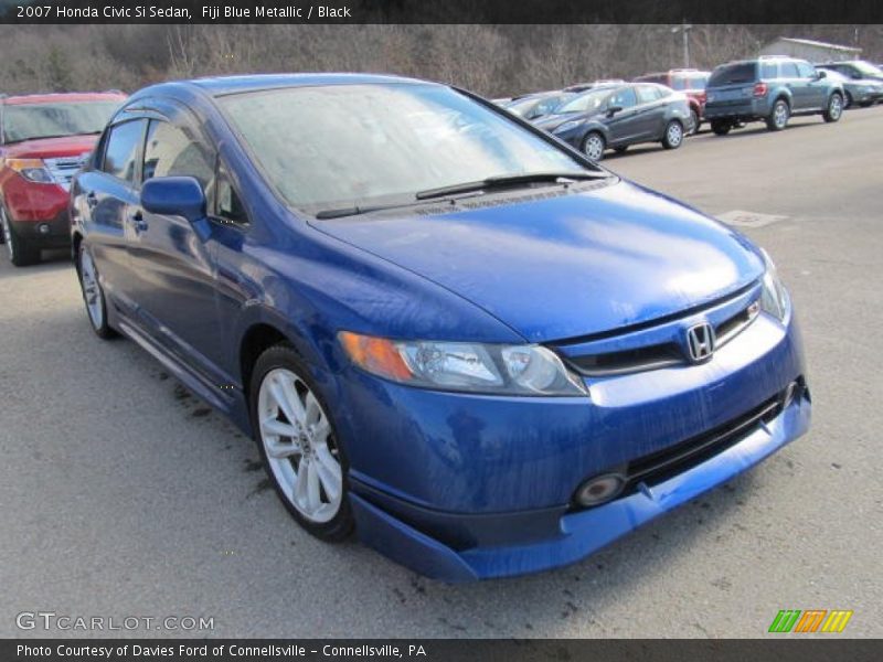 Fiji Blue Metallic / Black 2007 Honda Civic Si Sedan