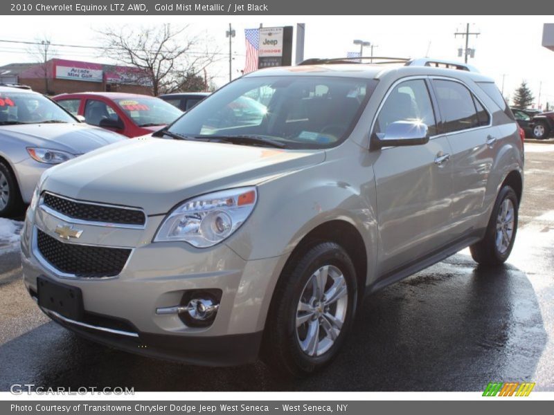 Gold Mist Metallic / Jet Black 2010 Chevrolet Equinox LTZ AWD
