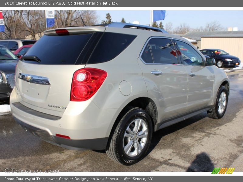Gold Mist Metallic / Jet Black 2010 Chevrolet Equinox LTZ AWD