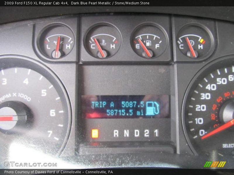 Dark Blue Pearl Metallic / Stone/Medium Stone 2009 Ford F150 XL Regular Cab 4x4