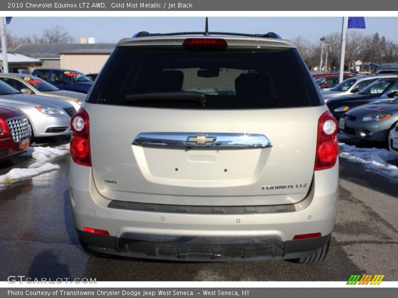 Gold Mist Metallic / Jet Black 2010 Chevrolet Equinox LTZ AWD