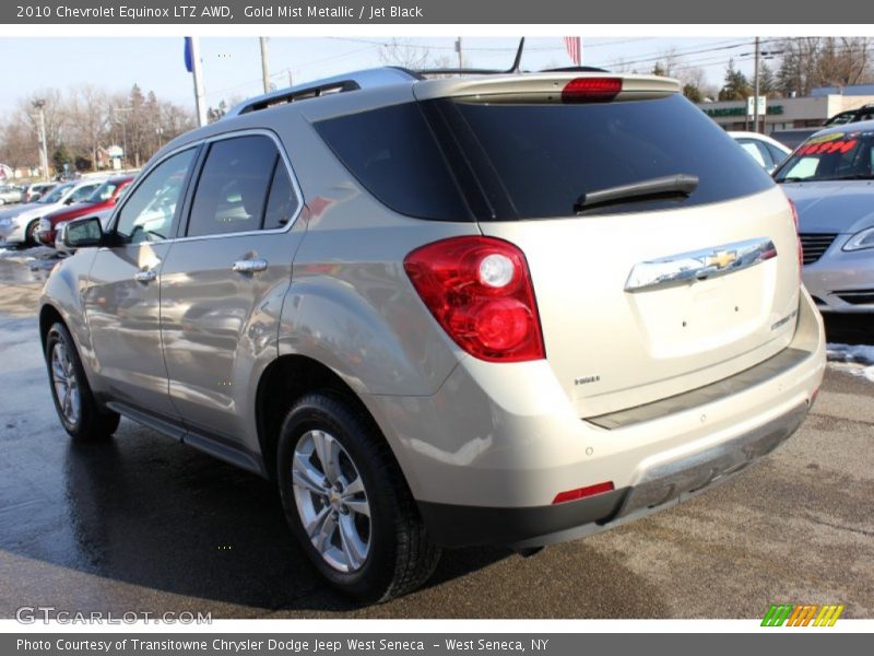 Gold Mist Metallic / Jet Black 2010 Chevrolet Equinox LTZ AWD
