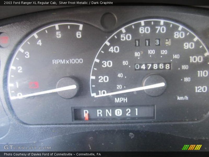 Silver Frost Metallic / Dark Graphite 2003 Ford Ranger XL Regular Cab