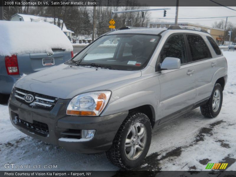 Satin Silver Metallic / Black 2008 Kia Sportage EX V6