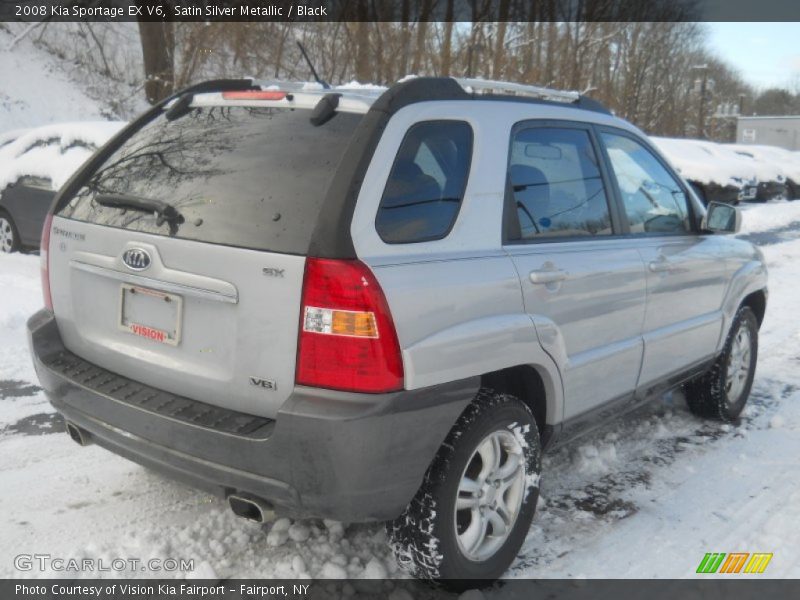 Satin Silver Metallic / Black 2008 Kia Sportage EX V6
