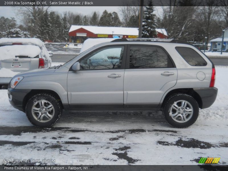 Satin Silver Metallic / Black 2008 Kia Sportage EX V6