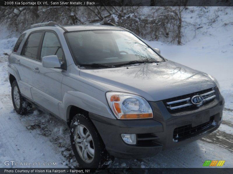 Satin Silver Metallic / Black 2008 Kia Sportage EX V6