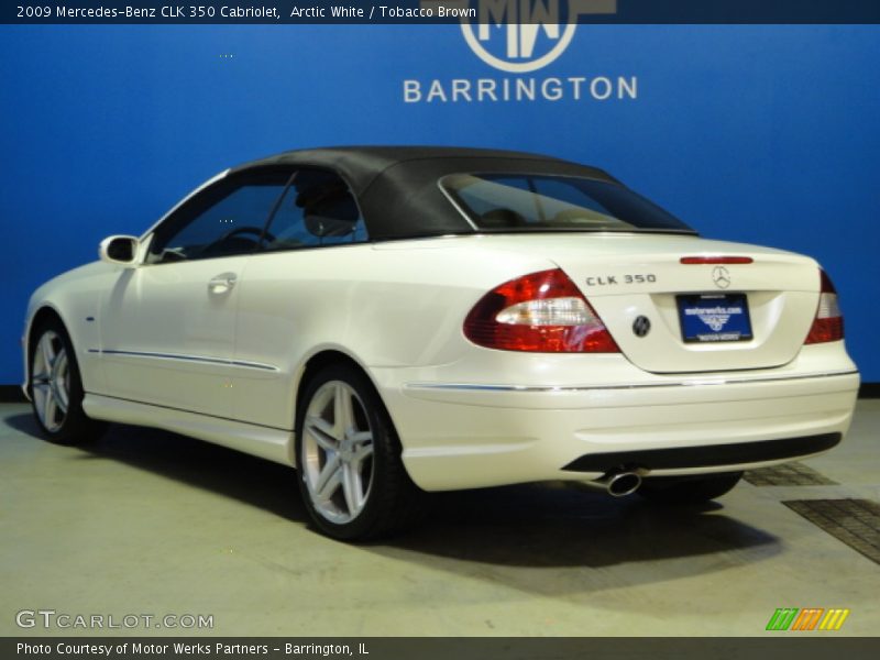 Arctic White / Tobacco Brown 2009 Mercedes-Benz CLK 350 Cabriolet