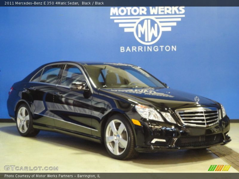 Black / Black 2011 Mercedes-Benz E 350 4Matic Sedan