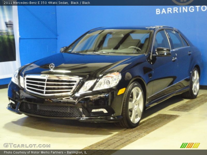 Black / Black 2011 Mercedes-Benz E 350 4Matic Sedan