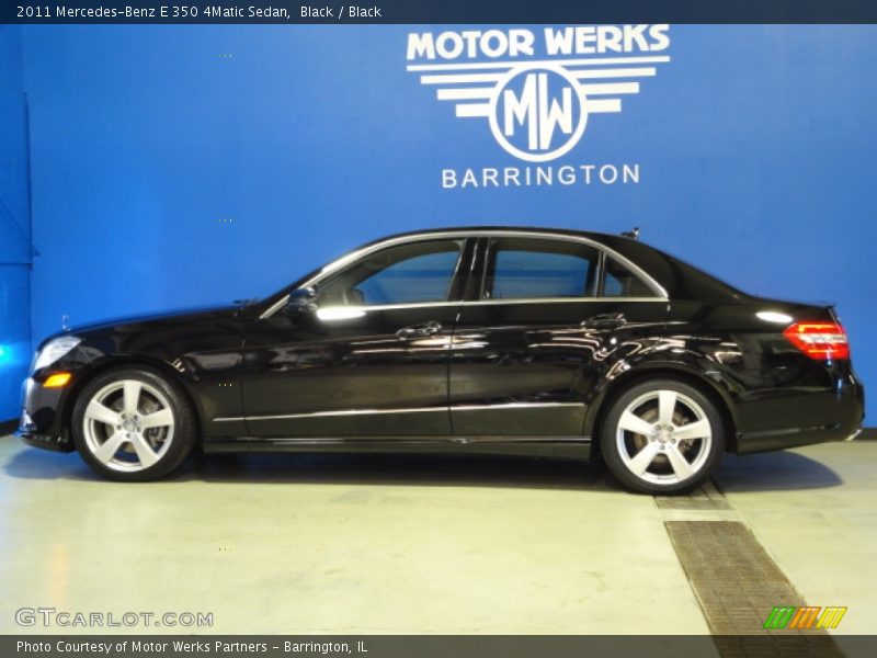 Black / Black 2011 Mercedes-Benz E 350 4Matic Sedan
