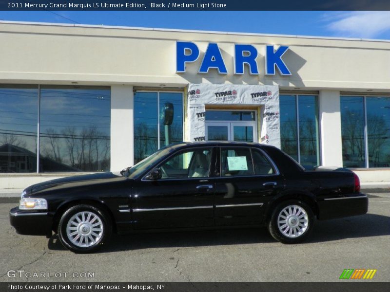 Black / Medium Light Stone 2011 Mercury Grand Marquis LS Ultimate Edition