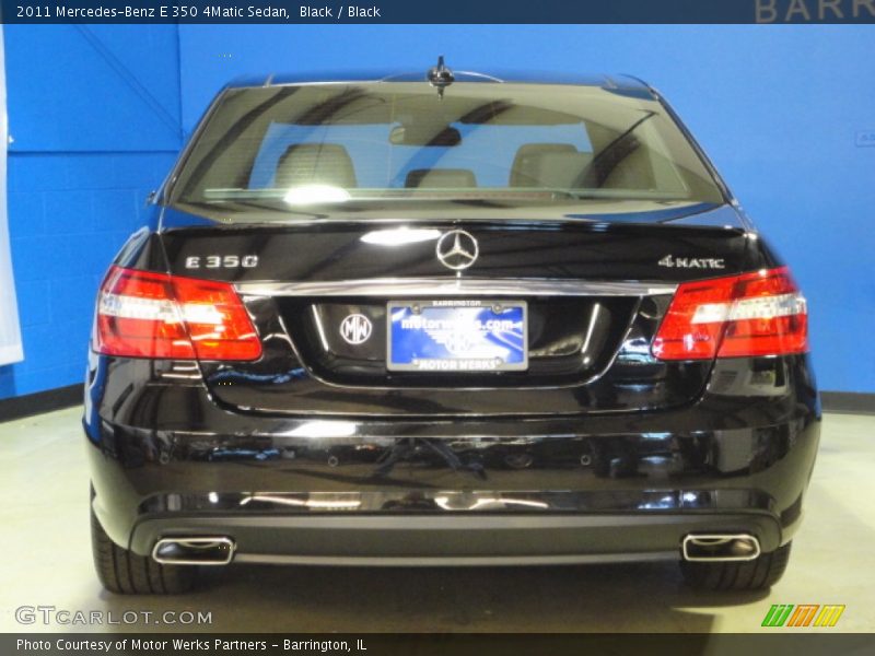 Black / Black 2011 Mercedes-Benz E 350 4Matic Sedan