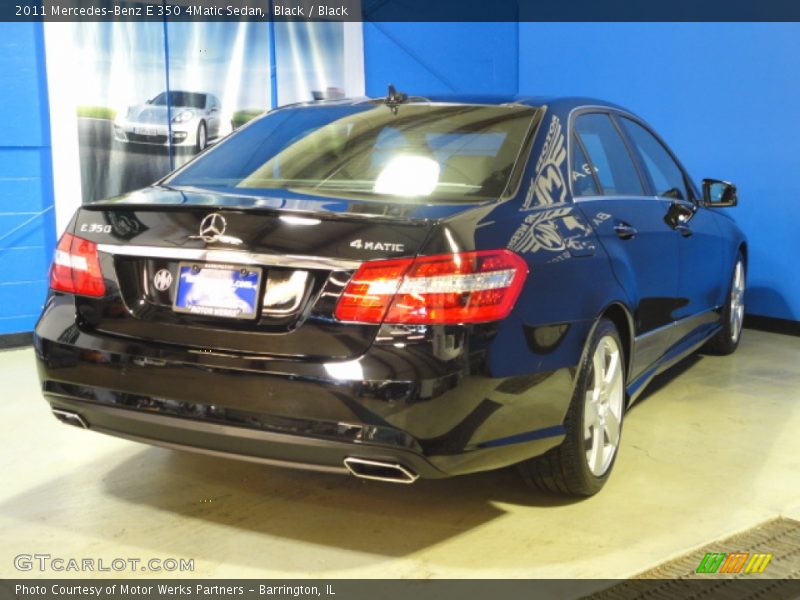 Black / Black 2011 Mercedes-Benz E 350 4Matic Sedan