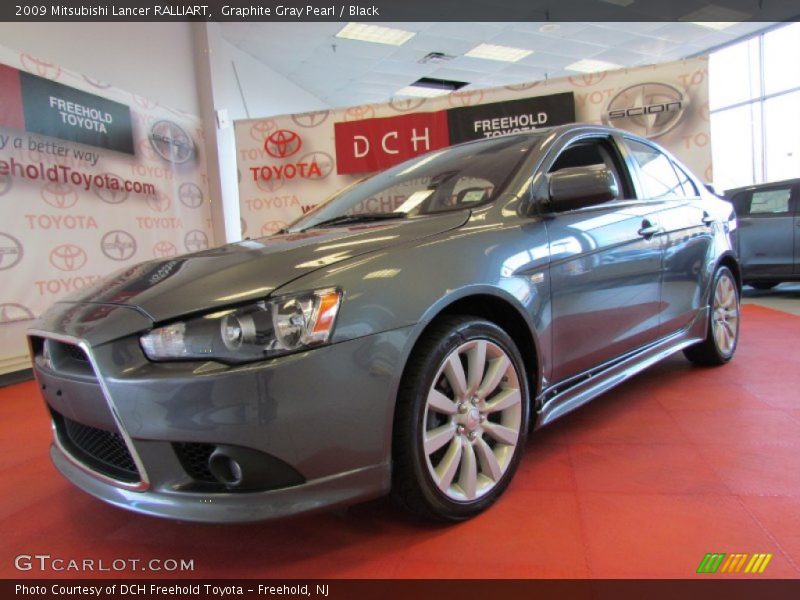 Graphite Gray Pearl / Black 2009 Mitsubishi Lancer RALLIART