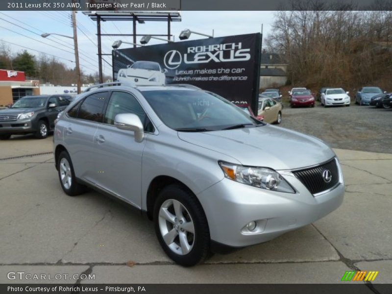 Tungsten Silver Pearl / Black 2011 Lexus RX 350 AWD