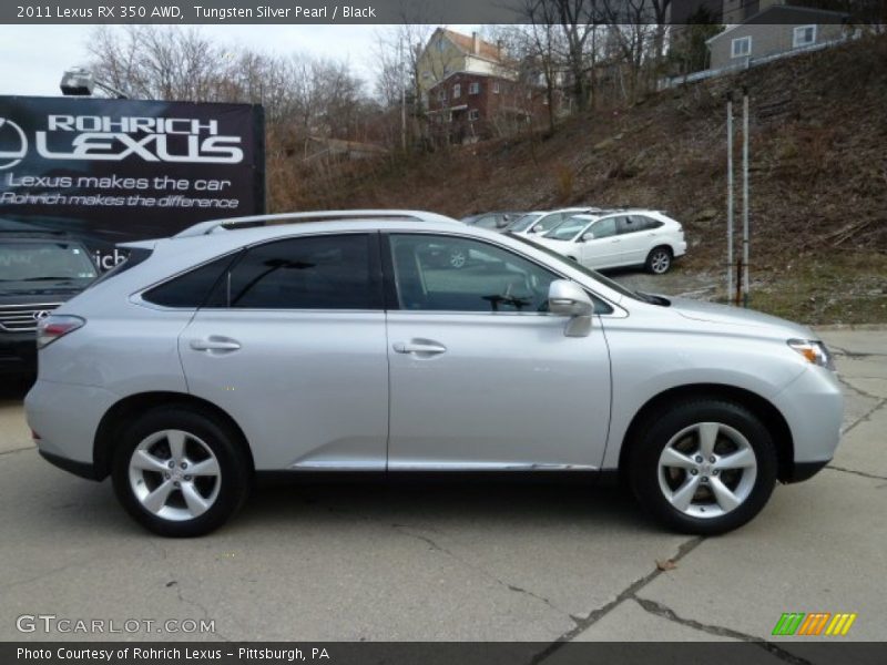 Tungsten Silver Pearl / Black 2011 Lexus RX 350 AWD