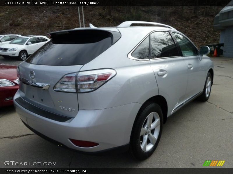 Tungsten Silver Pearl / Black 2011 Lexus RX 350 AWD