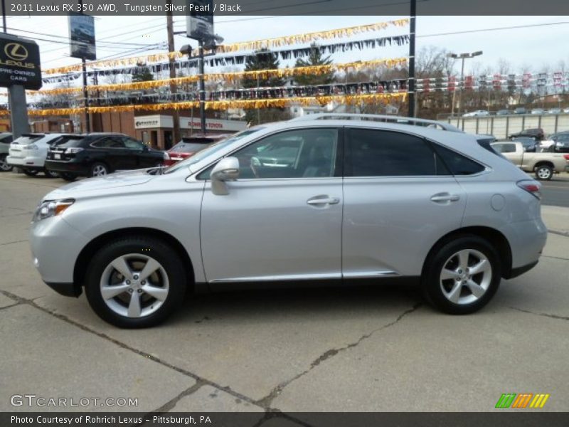 Tungsten Silver Pearl / Black 2011 Lexus RX 350 AWD