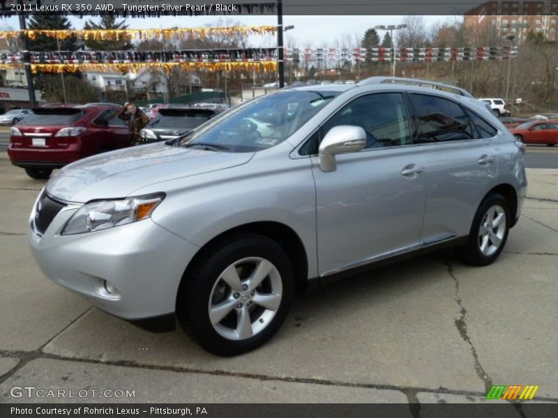 Tungsten Silver Pearl / Black 2011 Lexus RX 350 AWD