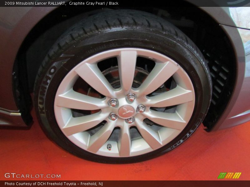 Graphite Gray Pearl / Black 2009 Mitsubishi Lancer RALLIART