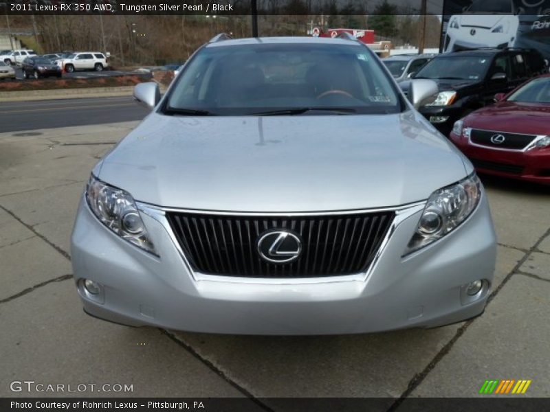 Tungsten Silver Pearl / Black 2011 Lexus RX 350 AWD