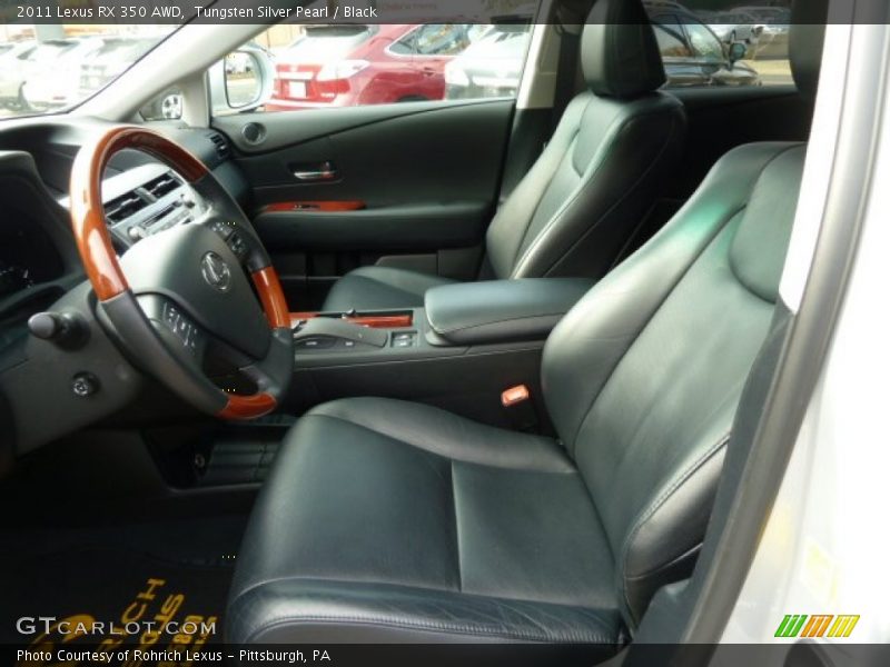 Tungsten Silver Pearl / Black 2011 Lexus RX 350 AWD