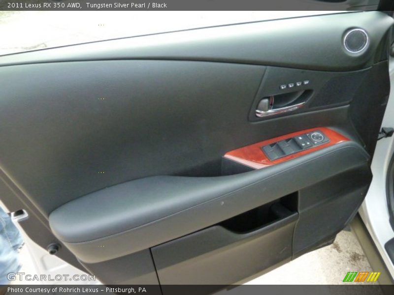 Tungsten Silver Pearl / Black 2011 Lexus RX 350 AWD