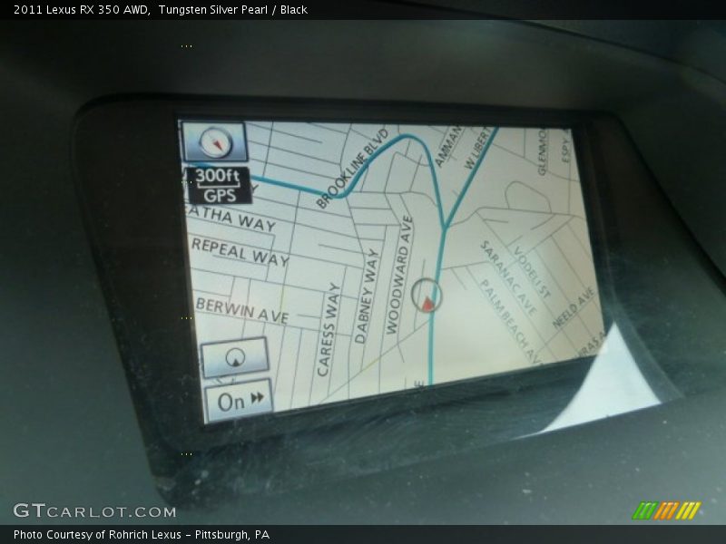 Tungsten Silver Pearl / Black 2011 Lexus RX 350 AWD