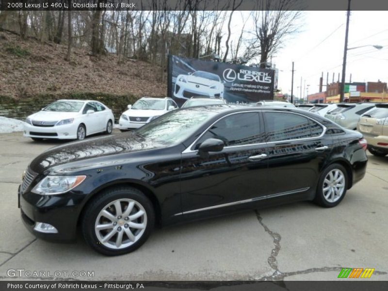 Obsidian Black / Black 2008 Lexus LS 460 L