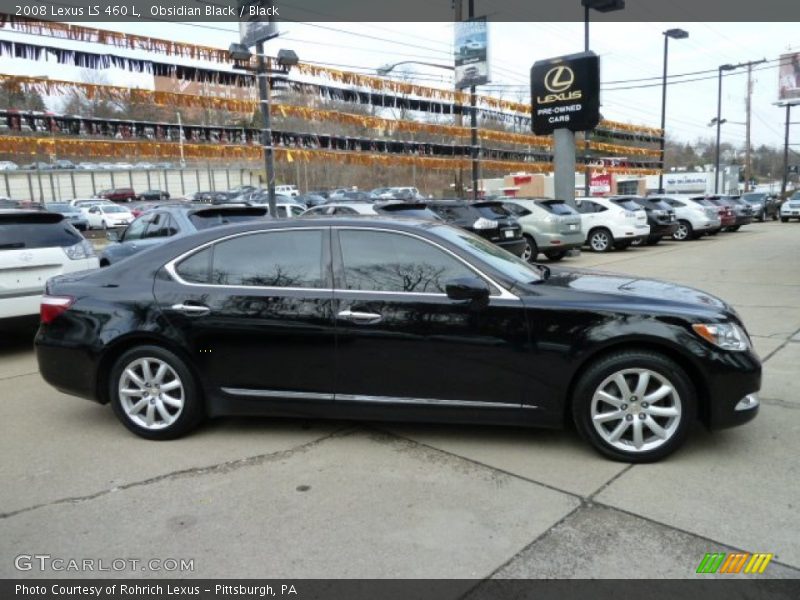 Obsidian Black / Black 2008 Lexus LS 460 L