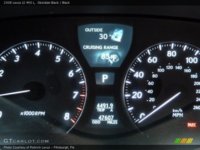 Obsidian Black / Black 2008 Lexus LS 460 L
