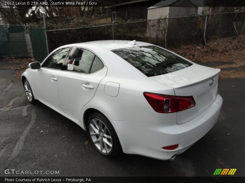 Starfire White Pearl / Ecru 2012 Lexus IS 250 AWD