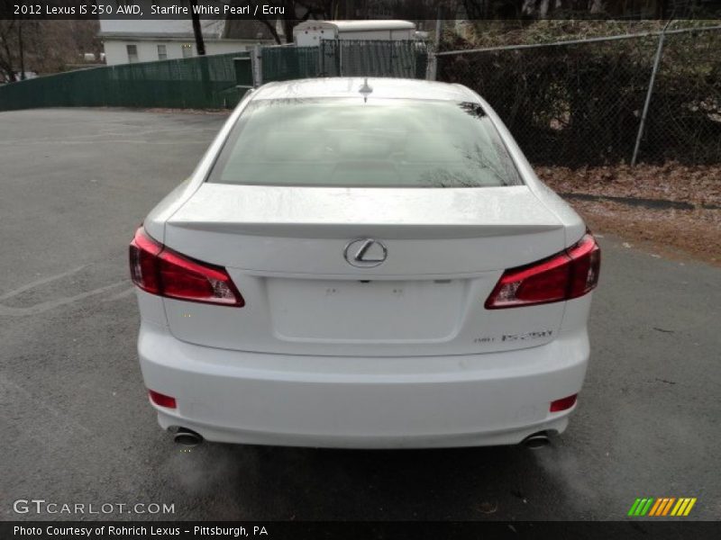 Starfire White Pearl / Ecru 2012 Lexus IS 250 AWD