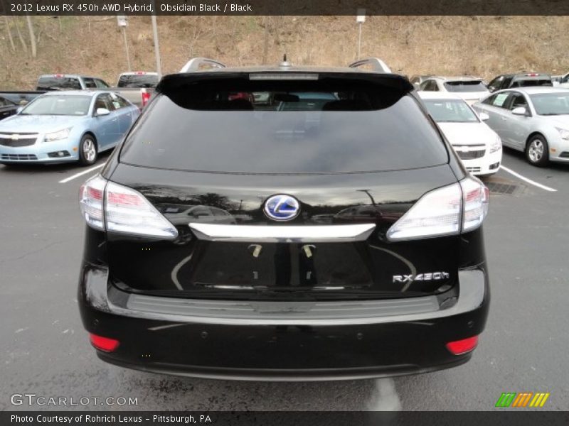 Obsidian Black / Black 2012 Lexus RX 450h AWD Hybrid