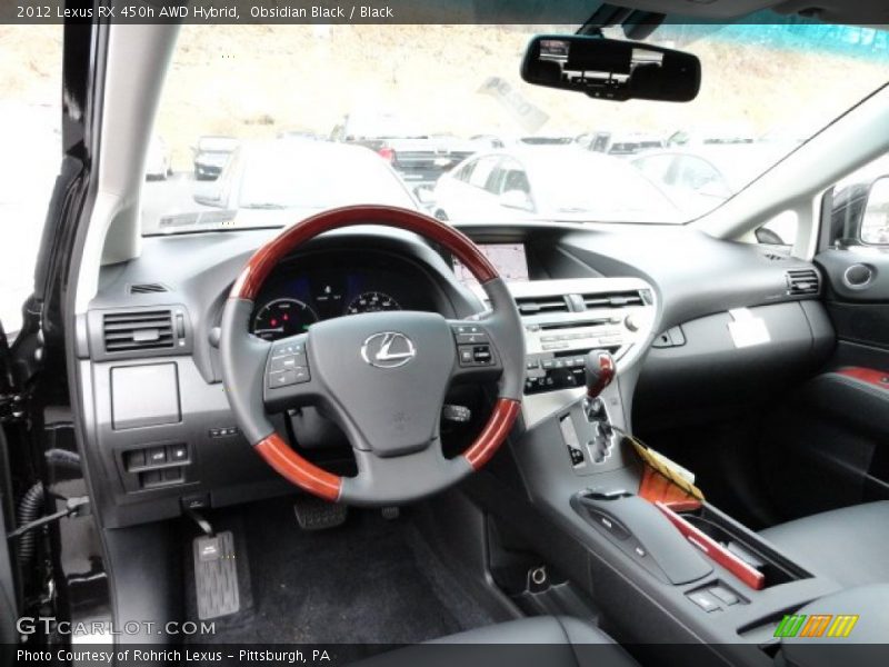 Obsidian Black / Black 2012 Lexus RX 450h AWD Hybrid