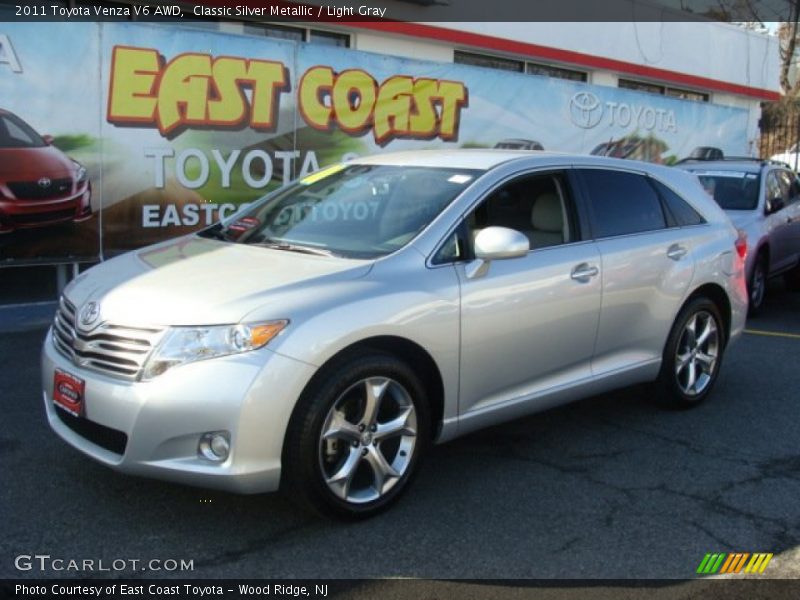 Classic Silver Metallic / Light Gray 2011 Toyota Venza V6 AWD