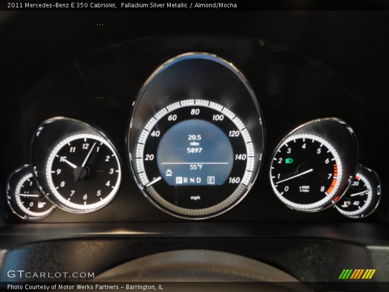 Palladium Silver Metallic / Almond/Mocha 2011 Mercedes-Benz E 350 Cabriolet